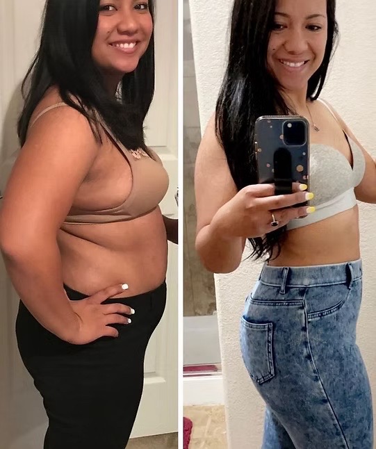 Antes e depois de aluna da Dieta da Selva